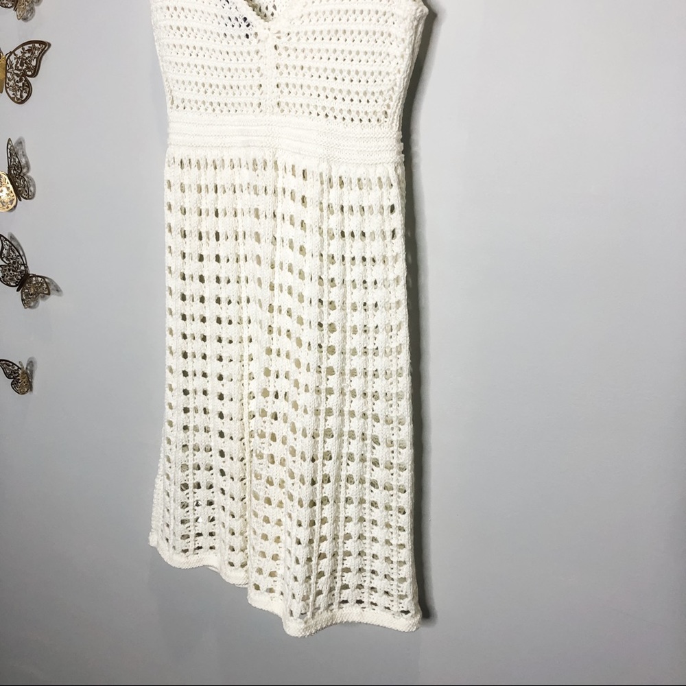 🦋🌙 TOPSHOP | Cream Crocheted Knit Coverup Dress - Picture 5 of 8